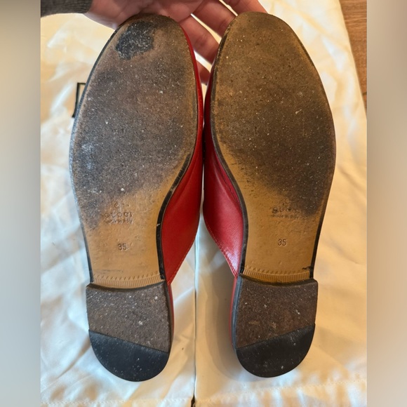 Gucci Princetown Mule in red leather - Picture 4 of 5